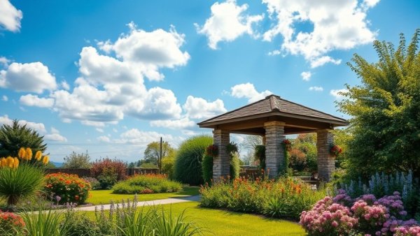 San Antonio fun activities in a scenic garden with pavilion.