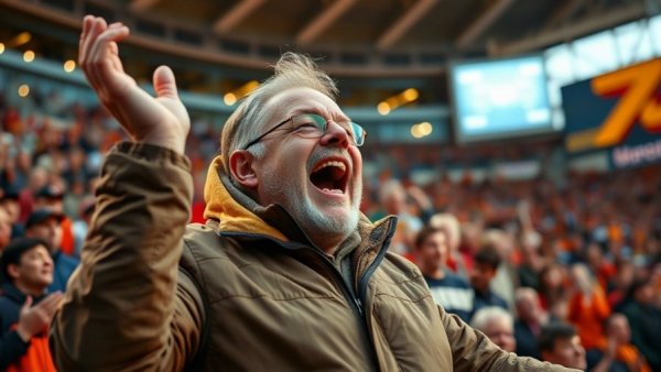 Coach O’s son at Tulane CFP Journey, celebrating in stadium.