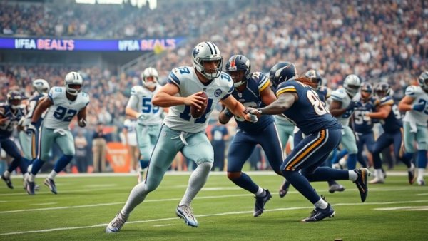 Dallas Cowboys must-win game against Vikings action shot.