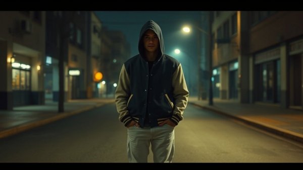 Mysterious figure related to Austin crime reports in low-light.