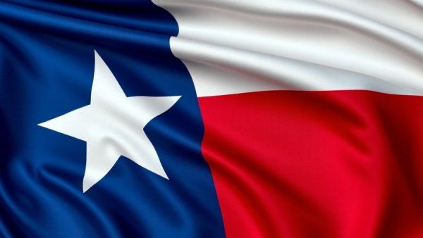 Texas flag representing Houston job market trends with vibrant colors.
