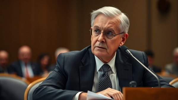 Thoughtful older man discussing campaign contribution limits in a conference room.