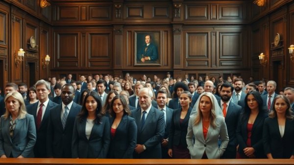 Diverse group in Texas legislative chamber, focus on Texas House Elections 2026.