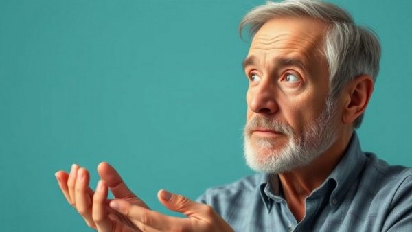 Middle-aged man discussing health benefits of eating eggs.