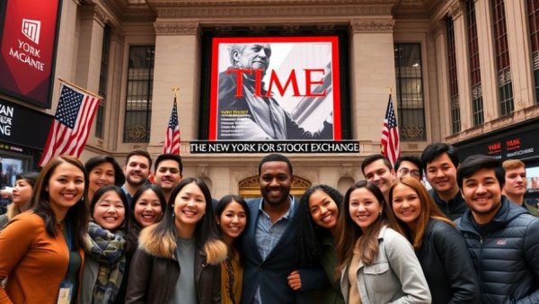 TIME Magazine Person of the Year 2025 celebration at New York Stock Exchange