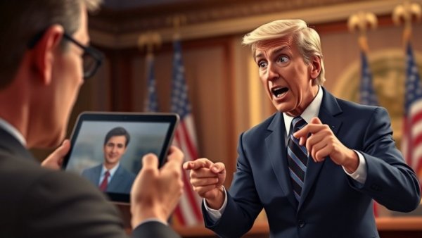 Discussion on immigration policy USA featuring video call and politicians.