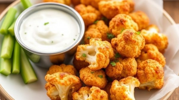 Crispy Cauliflower Bites with Ranch Dip