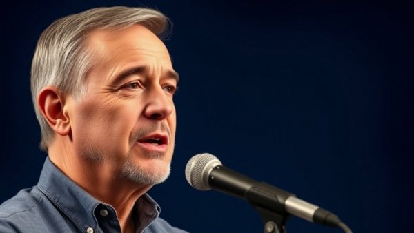 Middle-aged man discussing the benefits of turmeric, studio setup.