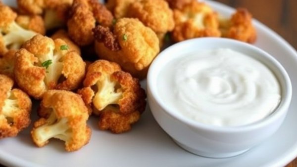 Crispy Cauliflower Bites with Ranch Dip