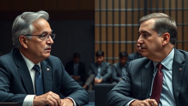 Political debate and SECOT prison conditions highlighted in split-screen image.