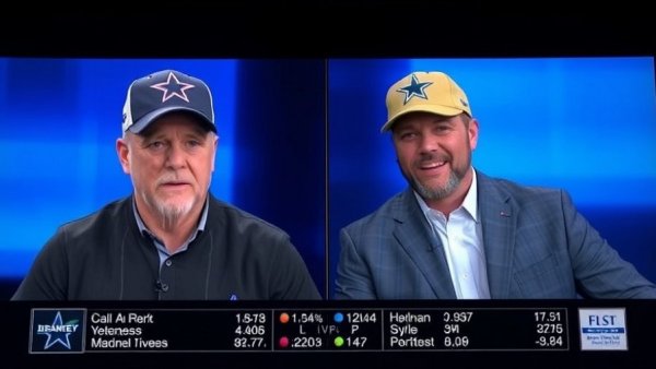 Dallas Cowboys wide receivers discussion in a split-screen video call.