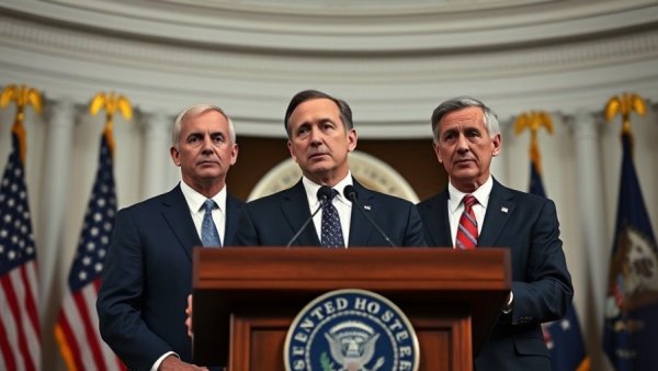 Politicians at podium discussing GOP health care plan.