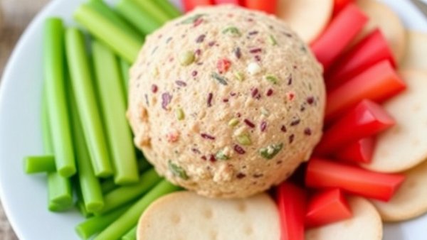 Cranberry Hummus Vegan Cheese Ball
