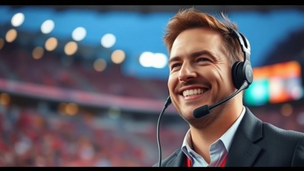 Professional sports commentator at 2025 Herbie Awards event.