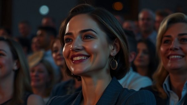 Fernando Mendoza Heisman Trophy Winner's mother proudly smiles in the audience.