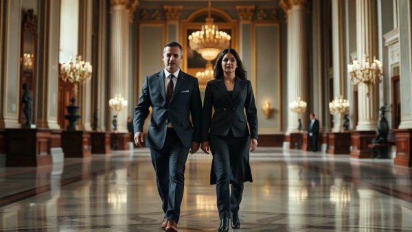 Clinton Epstein Inquiry image with formal couple amid honor guard.