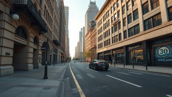 Empty city street during SWAT situation at Ritz-Carlton.