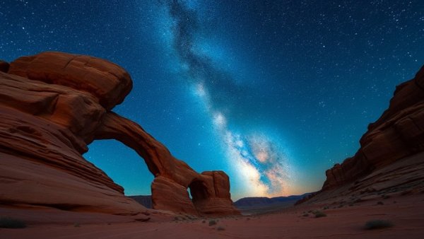 Starry desert night capturing Texas winter weekend getaways