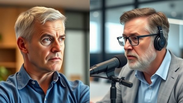 Discussion on low testosterone and mental health with two middle-aged men.