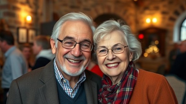Elderly couple at event celebrating Frank Cooksey legacy.