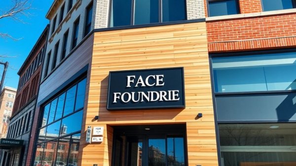 Face Foundrié San Antonio signage on modern building facade