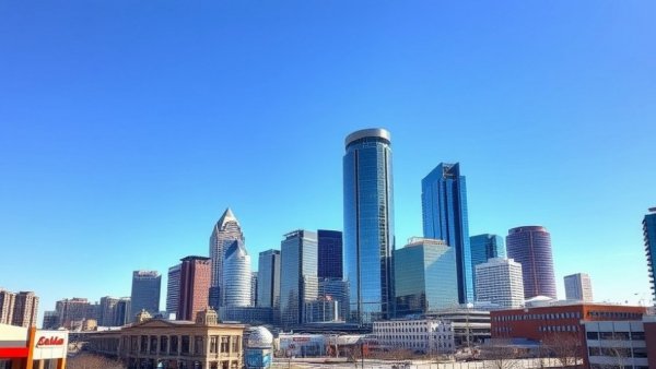 Dallas city skyline showcasing commercial real estate developments.