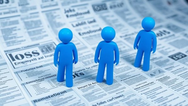 Blue figures on job listings symbolize Dallas job growth.