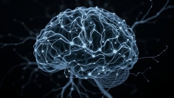 Abstract neural patterns depicting neuroplasticity