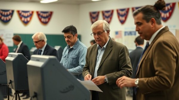 Texas voter verification issues at a polling station with officials.