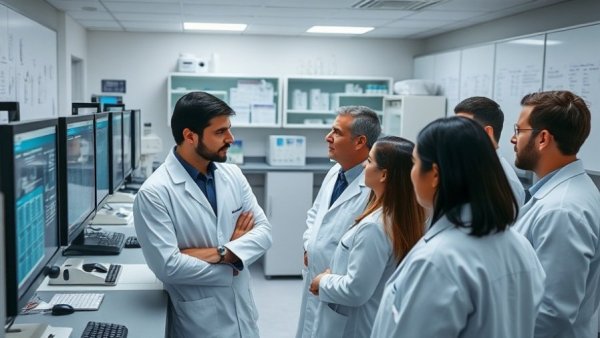 Scientists researching aspartame health risks in a lab environment.