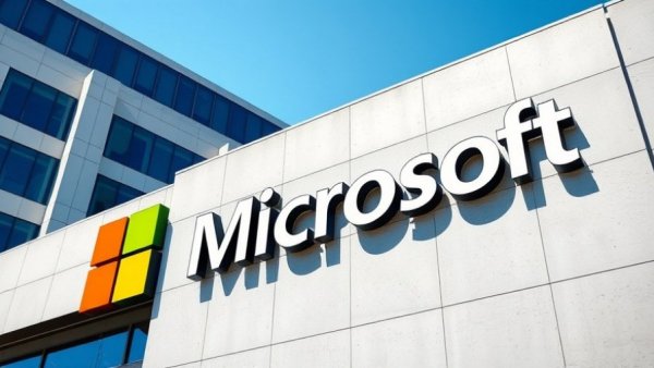 Microsoft data center Medina County modern exterior with logo