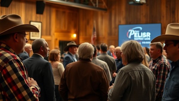 Participants discussing at a Texas elections 2026 event.
