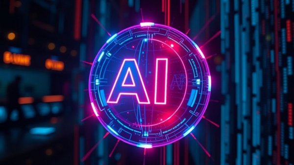 AI misuse in terrorism discussion with digital AI hologram.