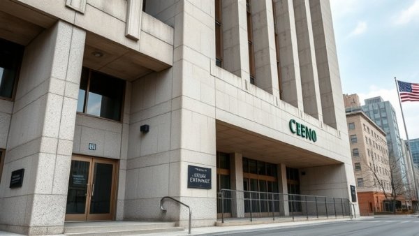 ACo LEAD Medicare model building with entrance sign and stairs.