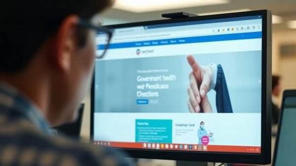 Person viewing health website amid HHS funding cuts programs.