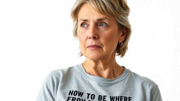 Thoughtful middle-aged woman promoting mental health for seniors.