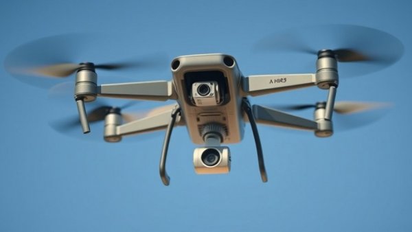 Drone in flight against a clear sky, related to drone regulations San Antonio.