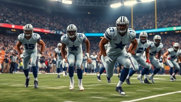 Dallas Cowboys players on field preparing for action, Dallas Cowboys Insights