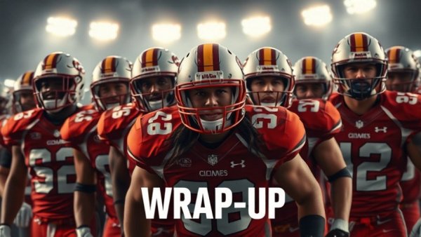 CFP First Round Reactions: Energetic football player collage with 'The Wrap-Up'.