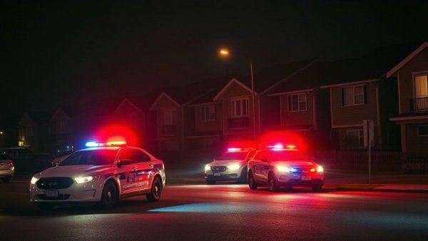 Police vehicles at night with flashing lights in San Antonio report.