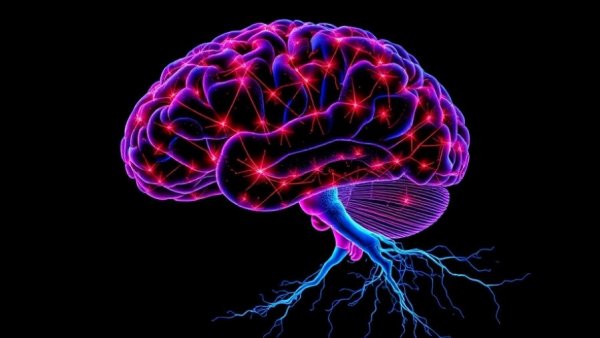 Neural pathways from brain to foot for healthy aging tips.