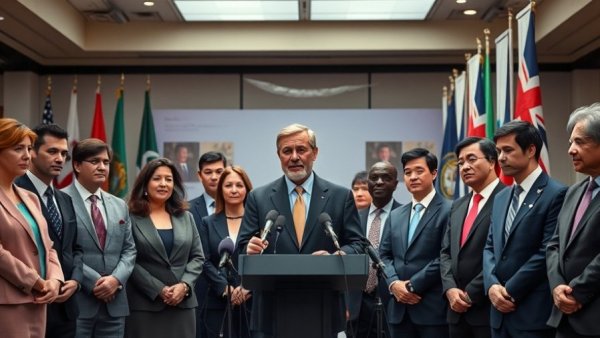 Press conference during Texas attorney general election with diverse officials.