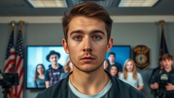 Florida teens tried as adults, press room setting image.