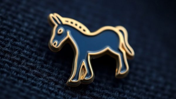 Democratic donkey pin symbolizing Democratic leaders 2026 and 2028.