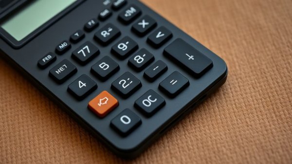 Detailed black calculator on a brown background for Austin disaster recovery funding.