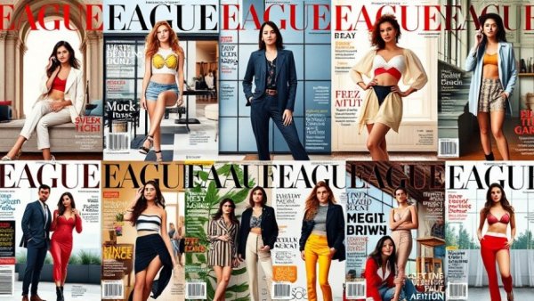 Collage of stylish magazine covers from Austin lifestyle magazine.