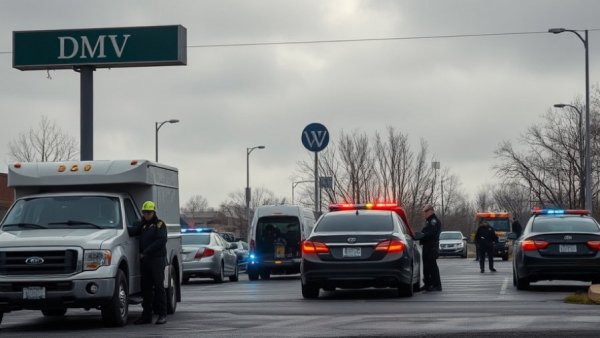 Police response at DMV during active shooter incident in Delaware.