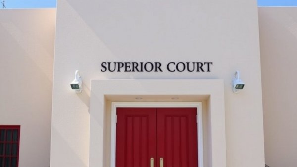 Superior Court of the Virgin Islands entrance linked to Epstein files redactions.