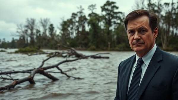 Natural disaster scene highlighting small business disaster loan program improvements.