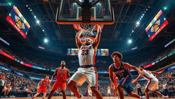 Exciting NBA action showcasing top plays of the night.